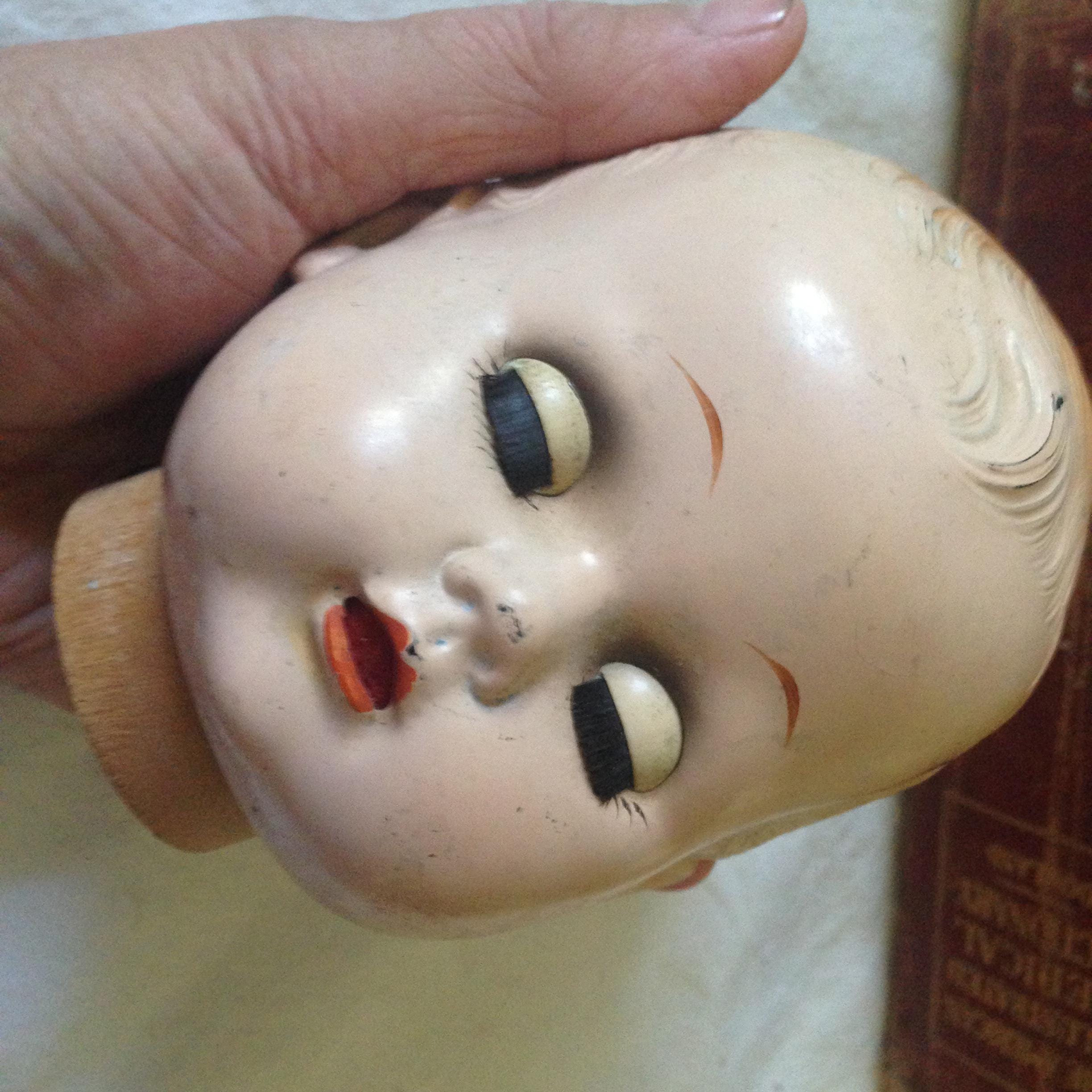 Doll Head Imperial Crown Toy Co. Hand Painted 1940s - Etsy