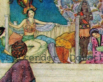 Tales Of The Arabian Nights Florence Mary Anderson 1927 Kinder märchenhafte Illustration Zum Einrahmen
