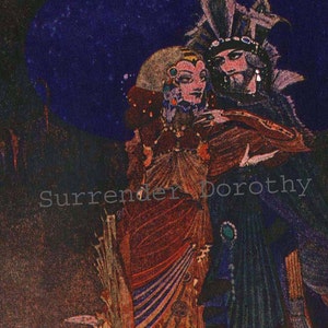 Colloquy of Monos & Una Harry Clarke 1933 Edgar Allan Poe Vintage Lithograph To Frame
