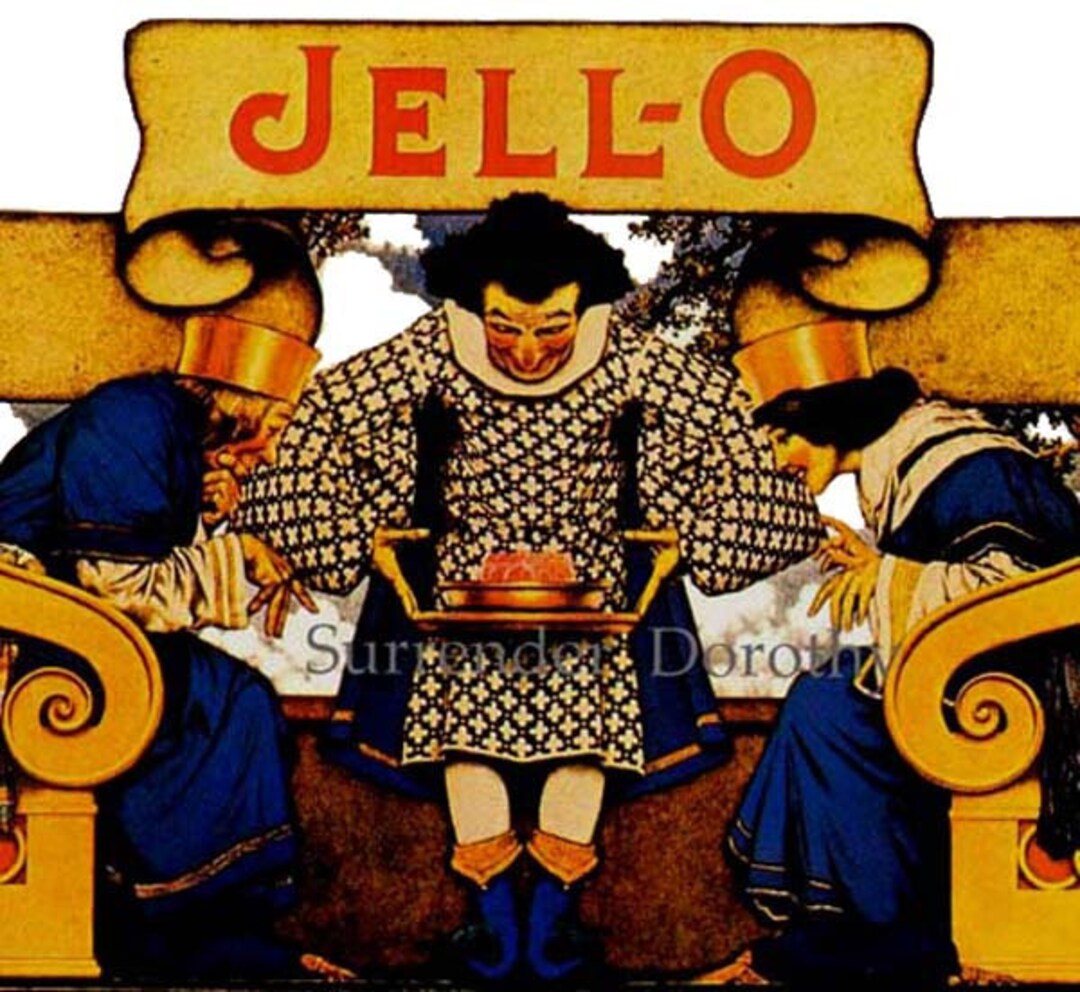 Jello Magazine Ad Maxfield Parrish 1920s Art Nouveau Poster Print
