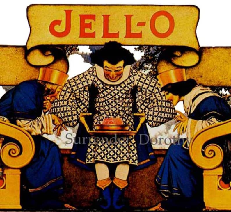 Jello Magazine Ad Maxfield Parrish 1920s Art Nouveau
