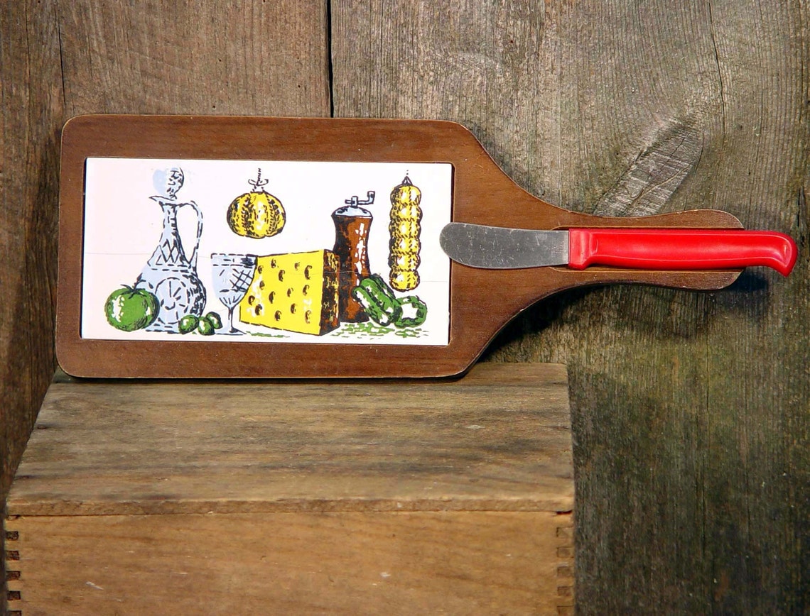 Vintage Retro Cheese Board Mid Century Party & Kitchen Serving Etsy
