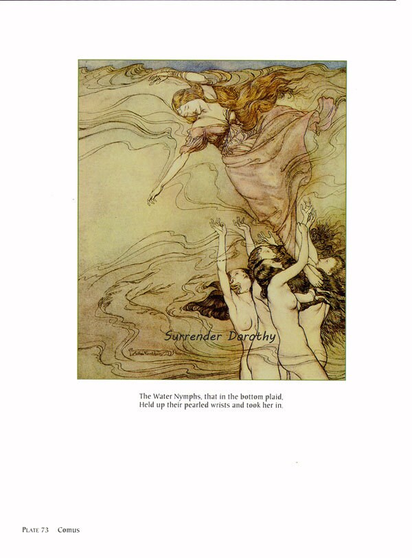 Water Nymphs Arthur Rackham Vintage Children's Nursery Lithograph Art ...