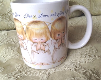 Peace Love and Joy to You Angel Mug Hallmark Classic Kitchenware 1980s Coffee Cup