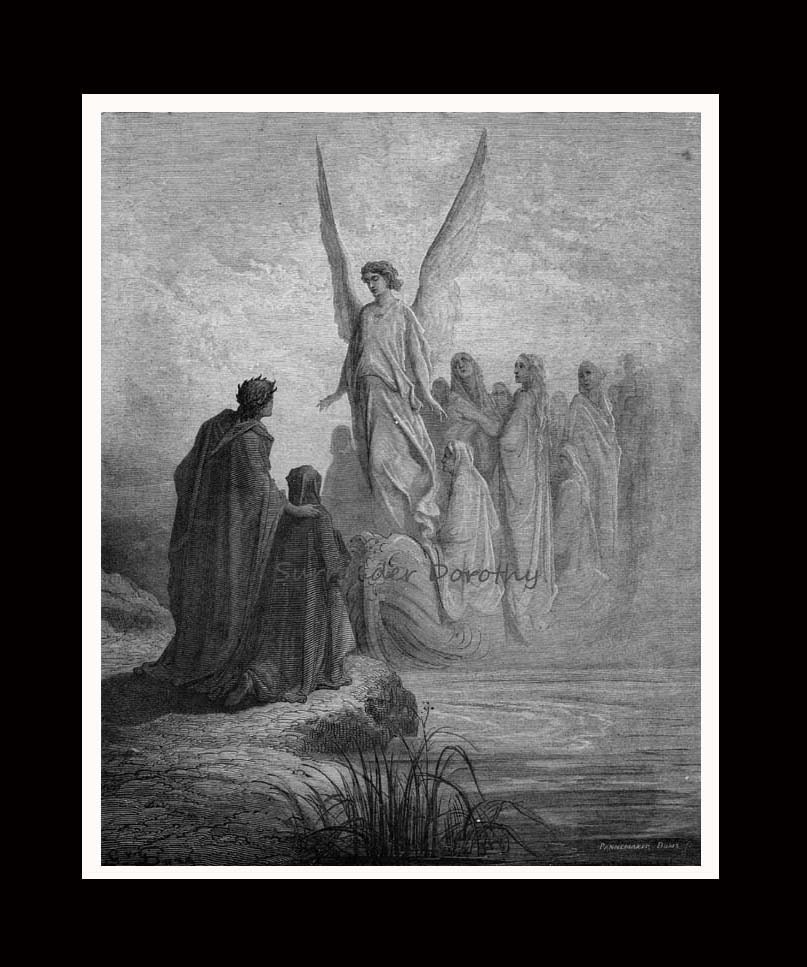 Celestial Pilot Lands the Boat Purgatorio Canto 2 Angel Purgatory