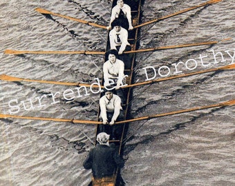 Young Women&#39;s Sculling Club London 1920 Health & Fitness Hand Getinte Rotogravure To Frame