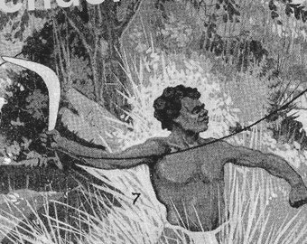 Australian Bushman Boomerang 1927 Vintage Children's  Natural History Print To Frame