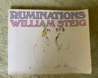 Ruminations Willian Steig Softcover Book of New Yorker Cartoons Comics 1984 First Edition