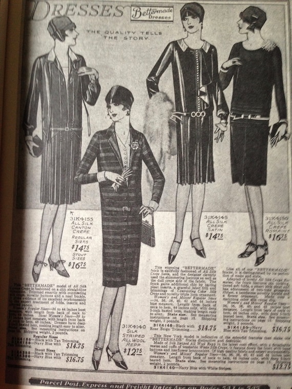 1927 Sears Roebuck Catalogue the Roaring Twenties 1970 Fashion