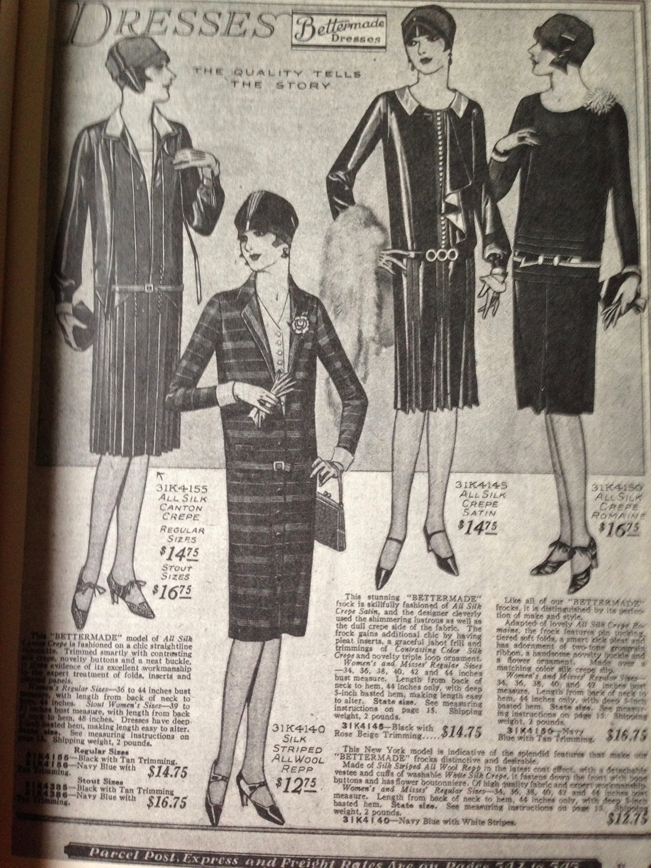 1927 Sears Roebuck Catalogue the Roaring Twenties 1970 Fashion