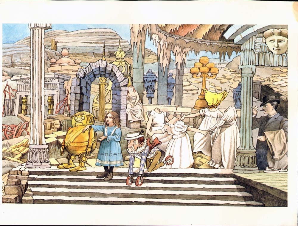 Return to Oz Maurice Sendak Vintage Children's Nursery Poster to
