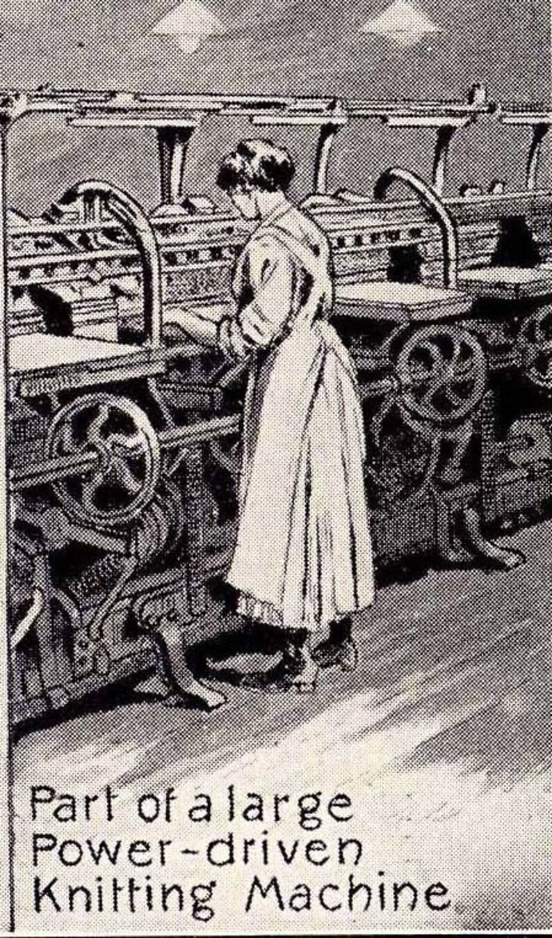 How Knitting Machines Work Early Invention Vintage Etsy