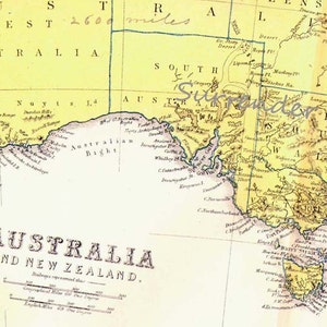 オーストラリアとニュージーランドの地図 ヴィンテージ ビクトリア朝 リッペンコット アンティーク 銅版画 1871 オセアニア 地図 額装
