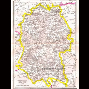 Wiltshire England Map 1892 Victorian Steel Engraving Vintage Cartography To Frame image 4
