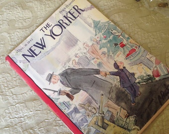 The New Yorker Magazine December 18 1943 Vintage Original Great Ads WWII Wartime Christmas Toys For The Boys Perry Barlow Cover