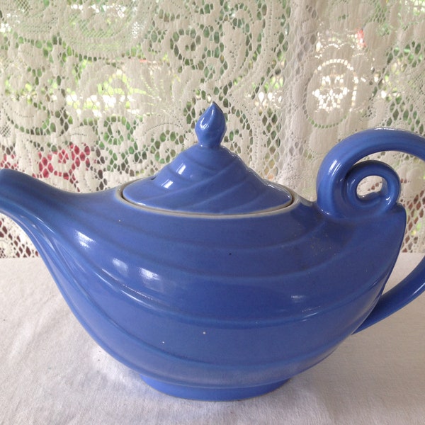 Aladdin Teapot Hall China Cadet Blue Vintage Kitchenware Collectible