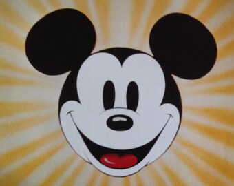 Vintage Happy Mickey Mouse Disney Poster 1977 Original  Children's Nursery Poster To Frame