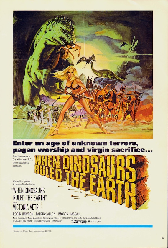 When Dinosaurs Ruled the Earth 1970s Film Sci Fi Horror Movie