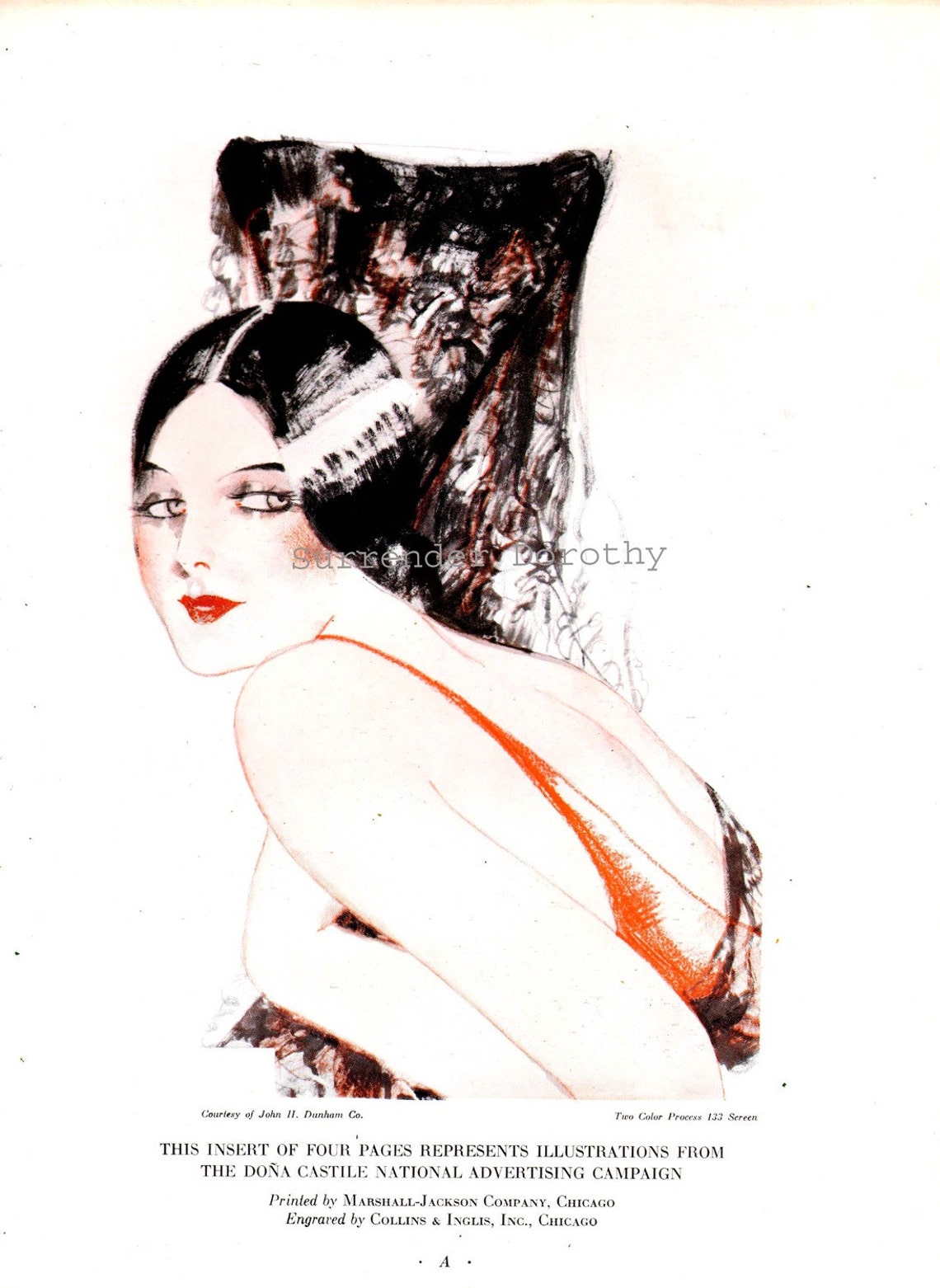 Spanish Flapper in Red Rare Roaring Twenties 1920s Vintage Etsy