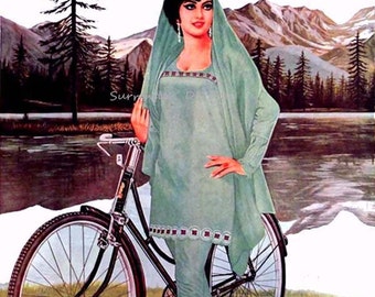 Atlas Bicycle Advertisement From India 1971 Lithograph Poster Transportation Ad To Frame