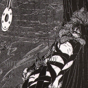 The Pit and the Pendulum Harry Clarke 1933 Edgar Allan Poe Original Vintage Illustration To Frame Black & White