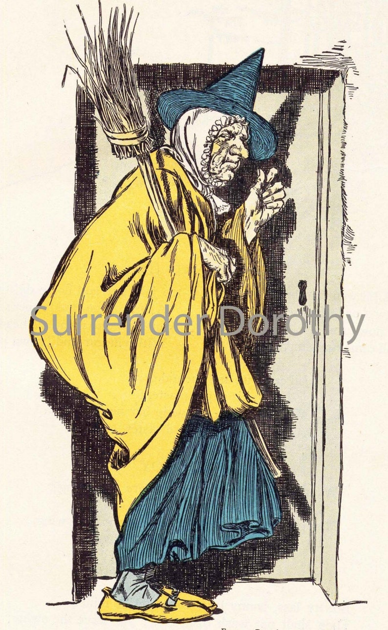 Witch at the Door Arthur Rackham 1927 Original Children's Lithograph ...