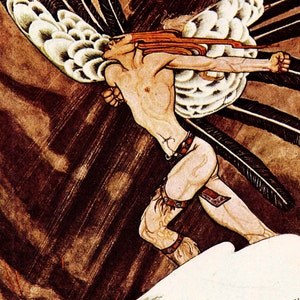 North Wind Goes Over The Sea Kay Nielsen Vintage Grimm&#39;s Fairytale Children&#39;s Lithograph Nursery Illustration To Frame