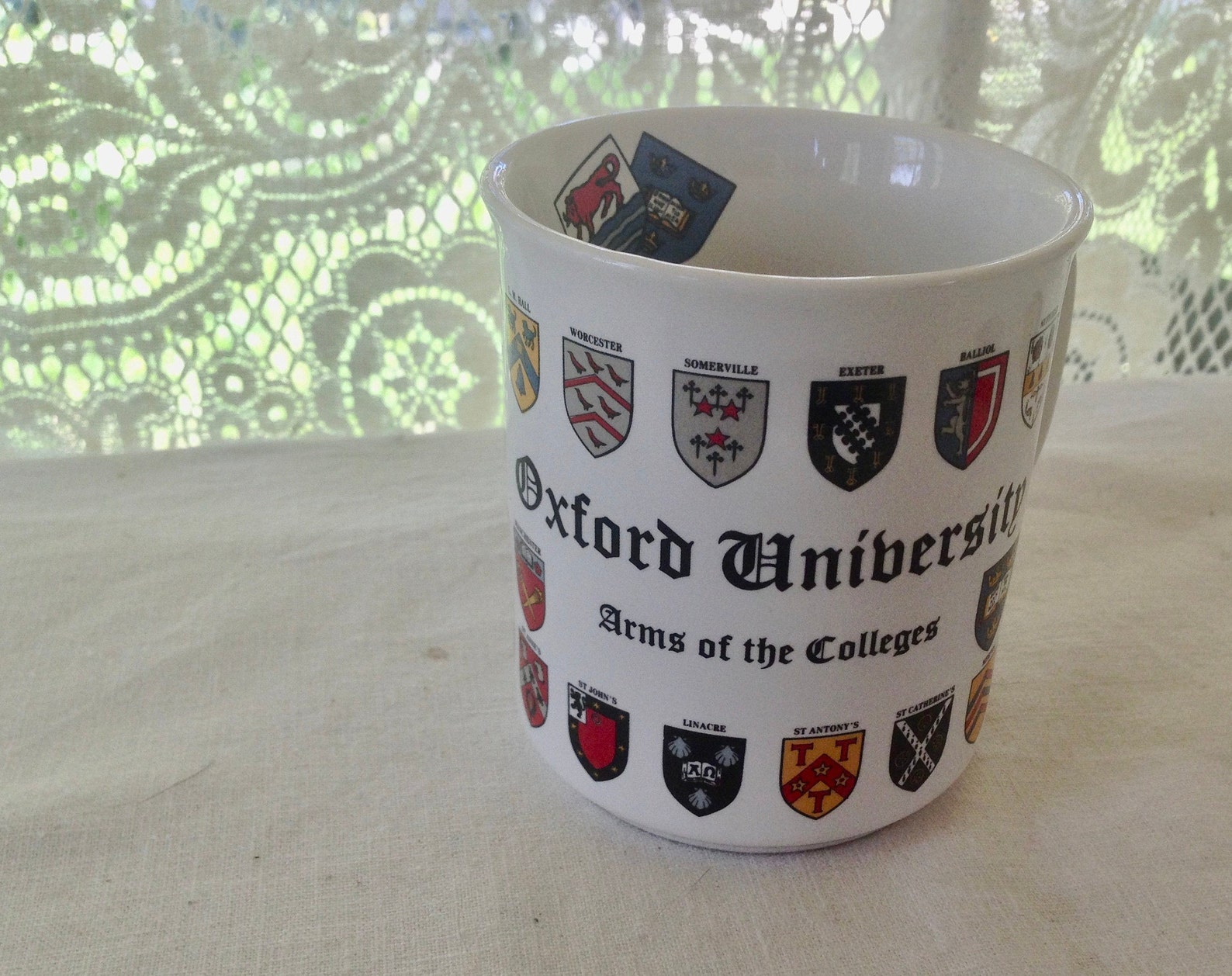 Oxford University Coffee Cup Mug Coats Of Arms Classic 1980s Etsy