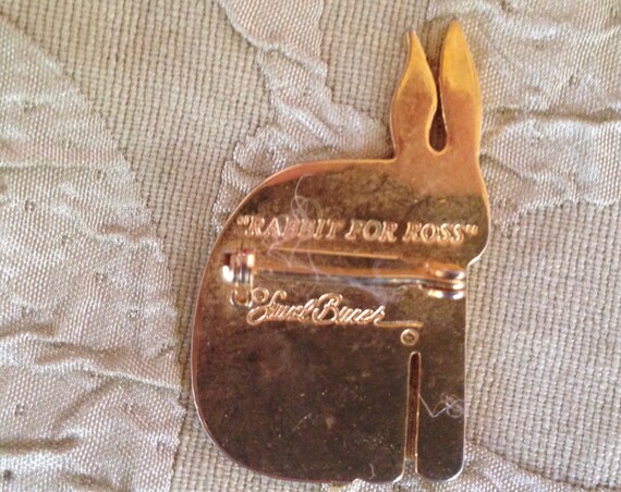 Laurel Burch Brooch Pin Rabbit For Ross Pastel Cl… - image 2