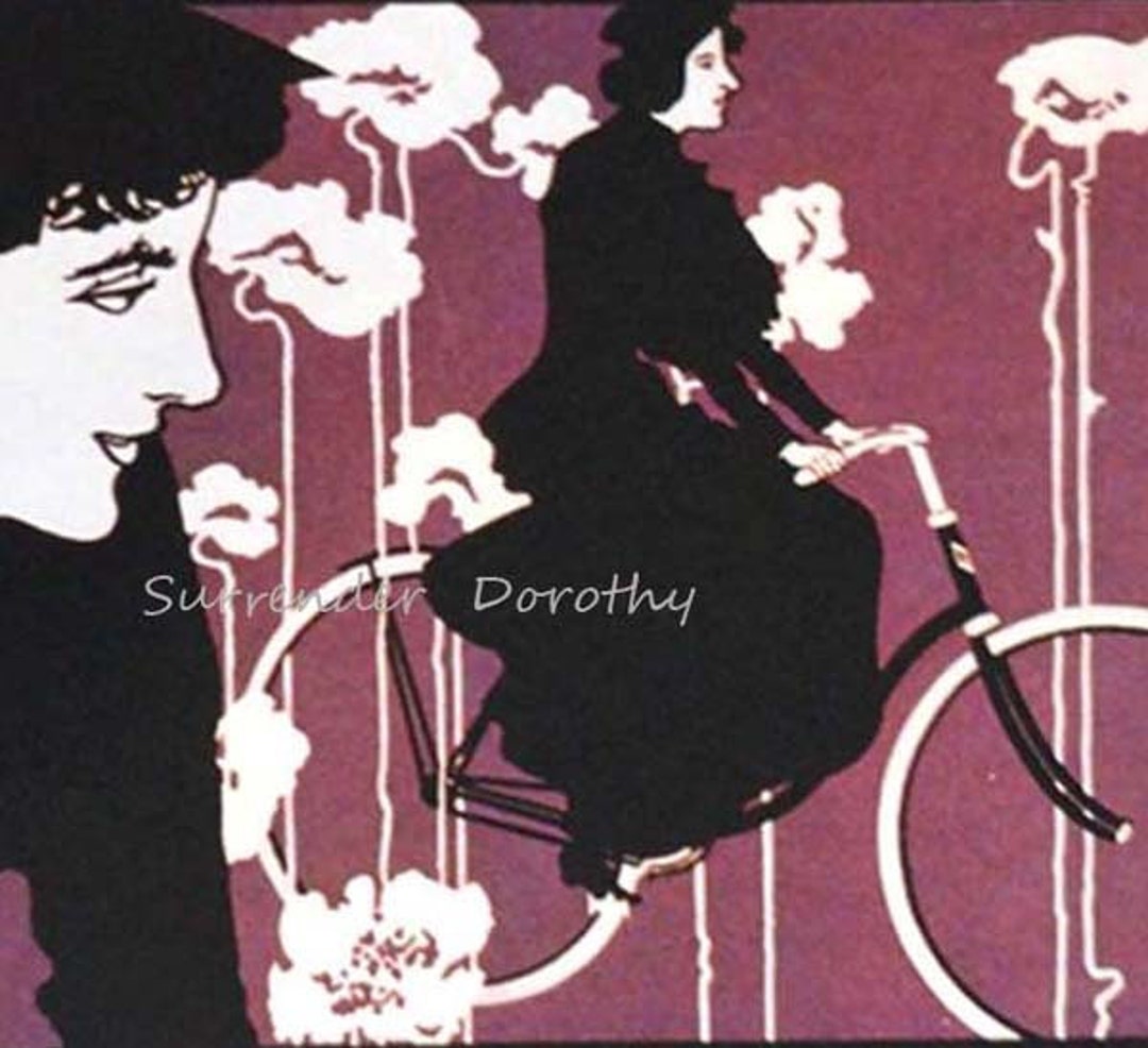 Victor Bicycles Will Bradley Art Nouveau 1896 Lithograph Poster