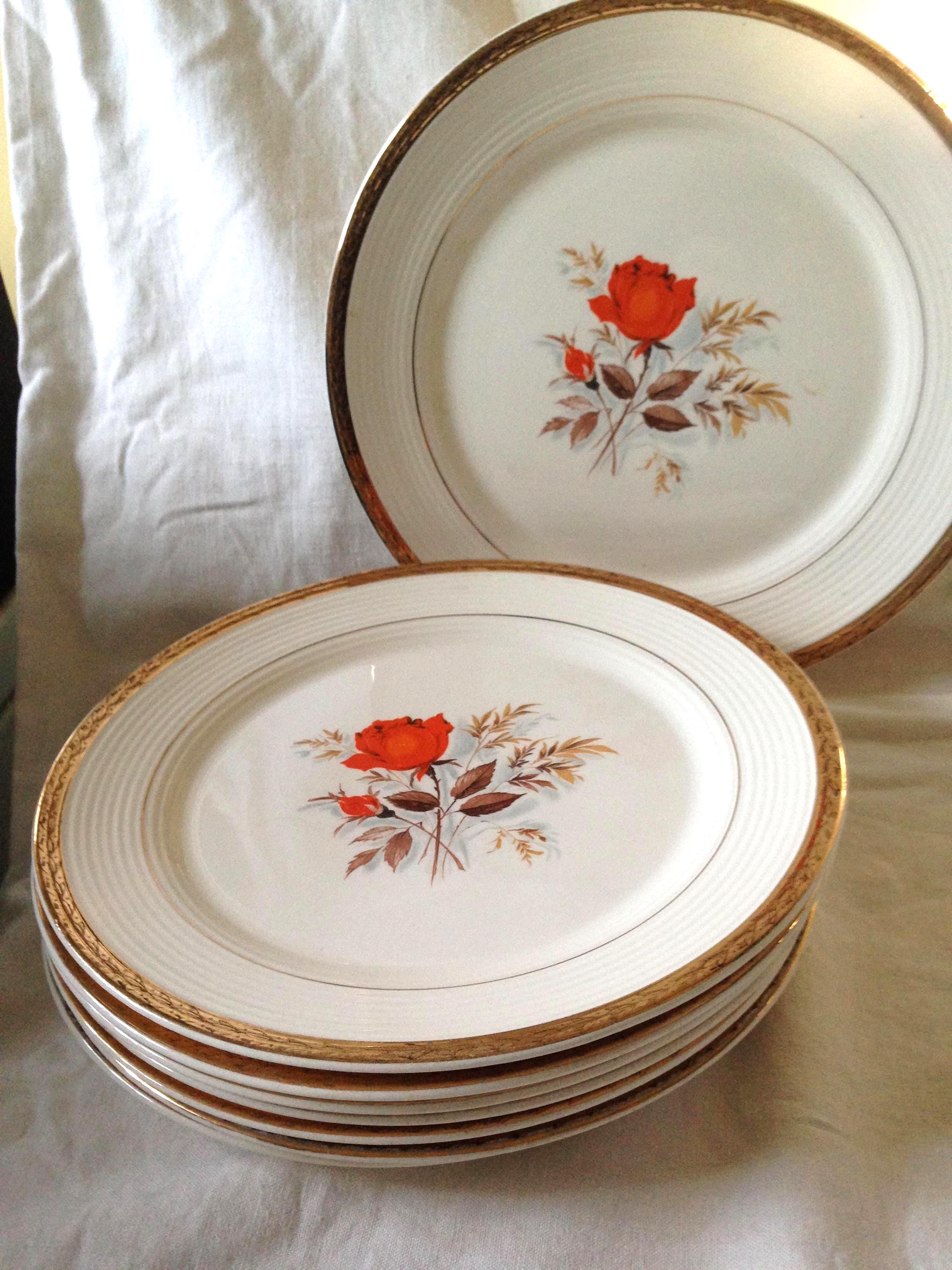 American Limoges Vermillion Rose - Etsy