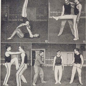 Gymnasts Male Bonding Manly Gymnast Men Vintage Photogravure Print for