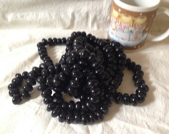 Huge African Trade Beads Black Glass 2 Plus Pounds
