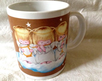 Peace Love and Joy to You Angel Mug Hallmark Classic Kitchenware 1980s Coffee Cup