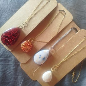 Resin Pendant Necklaces