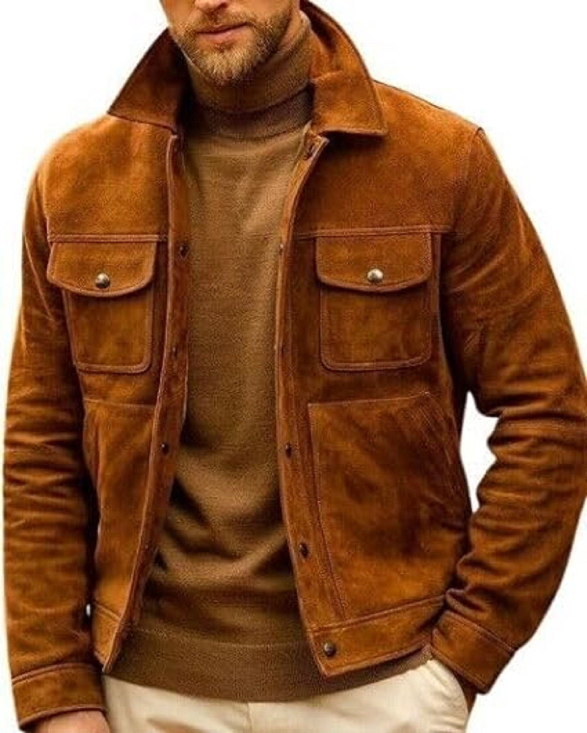 ジャケット・アウター HUMAN MADE SUEDE LEATHER JACKET Human Made Men's Suede Leather Jacket in Beige Human Made