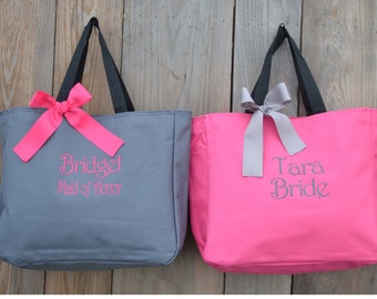 5 Personalized Bridesmaid Gift Tote Bags Personalized Tote | Etsy