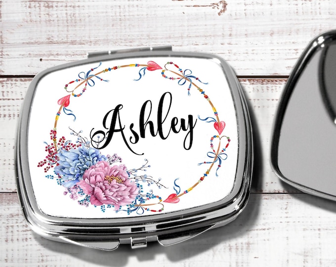 Bridesmaid Mirror Compacts Personalized Bridesmaid Gifts Mother of the Bride Compact Mirror Personalized Gifts for Friends hb2