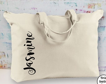 Personalized Weekender Zipper Bag/ Bridesmaid Gift/ Wedding Party Gift