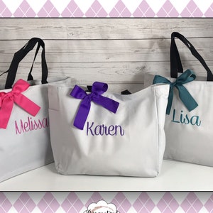 Personalized Bridesmaid Gift Tote Bag- Wedding Party Gift- Bridal Party Gift- Initial Tote- Mother of the Bride Gift (ESS1)