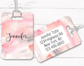 Luggage Tags, Personalized, Custom Bag Tag, Luggage Tag, Traveler gift, Graduation gift, Bridesmaid gift WED1-12