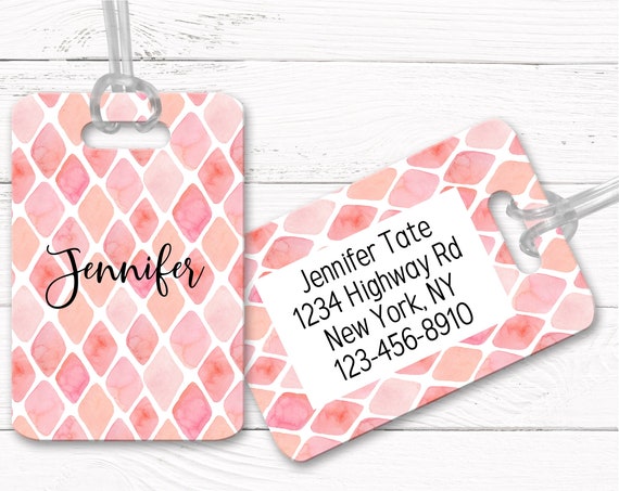 Bag Tags, Personalized, Custom Luggage Tag, Luggage Tags, Traveler gift, Graduation gift, Bachelorette gift WED1-12