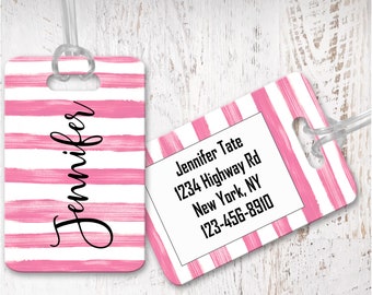 Custom Aluminum Luggage Tag, Personalized Bag Tag, Bridesmaid Graduation Gift