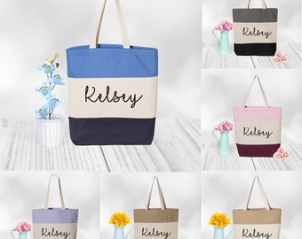 Custom Tote Bag Canvas, Tote Bag Personalized, Tote Bag Women, Bridesmaid Tote Bag Gift, Personalized Tote Bag, Cotton Canvas Tote