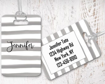 Personalized Aluminum Luggage Tag, Custom Bag Tag, Graduation Gift