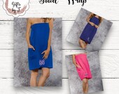 Towel Wrap, SALE, Personalized Spa Wrap Bridesmaid Robe Wrap College Bath Wrap Personalized Spa Wrap Monogrammed Towel Wrap