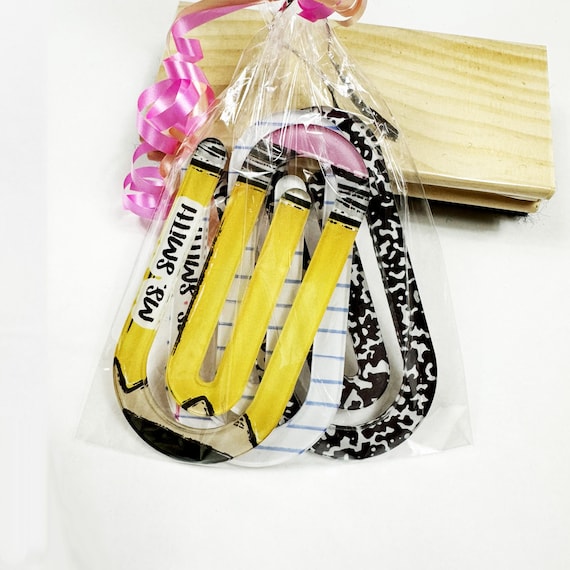 Jumbo Paper Clip Personalized Teacher Gift - Cute Back to School Teacher Appreciation Gift Set