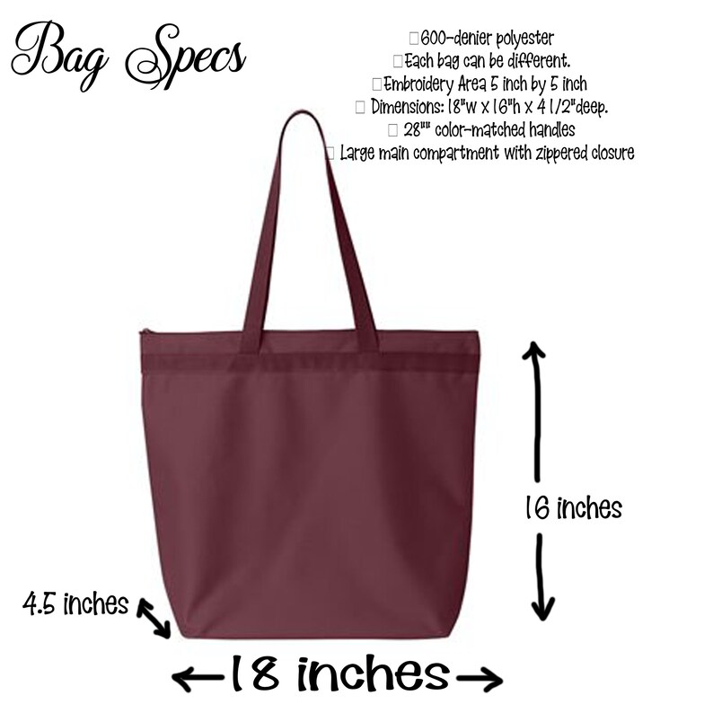 Personalized Bridesmaid Tote Bridesmaid Gift 11 Personalized Zippered Tote Bag Bridesmaids Gift Wedding Totes Wedding Party Gift