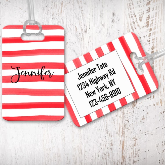 Custom Bag Tag, Personalized Bag Tag, Gift For Traveler, Graduation Gift Luggage Tag, Bridesmaid Gift Bag Tag LG 21