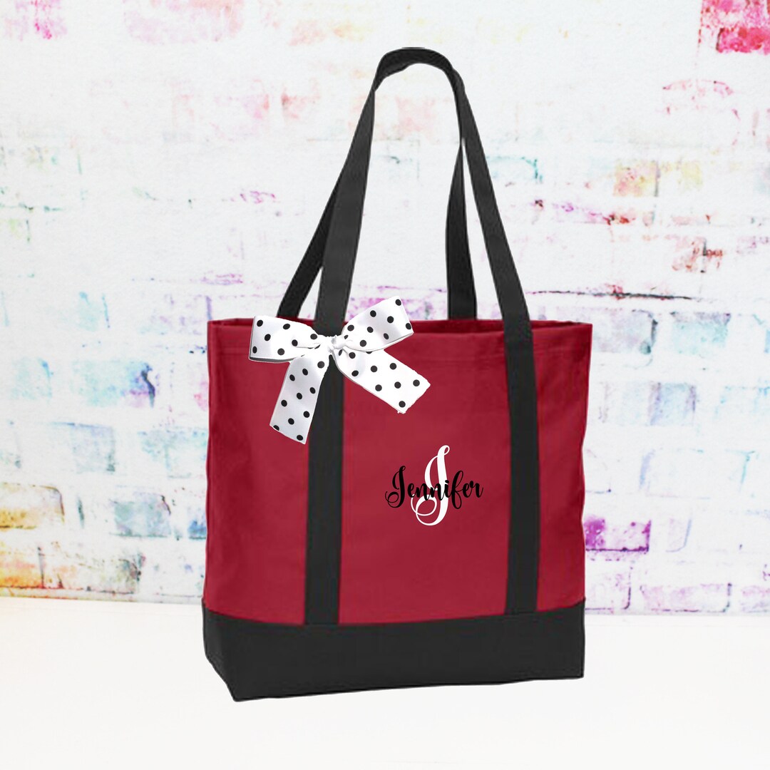 Personalized Bridesmaid Tote: Embroidered Gift Bag - Etsy
